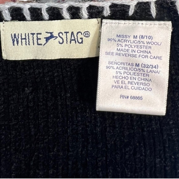 White Stag Women’s V-Neck Multicolor Sweater Size Medium - Picture 3 of 3